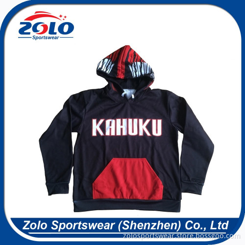 Factory latest style long sleeve oem hockey hoodie custom